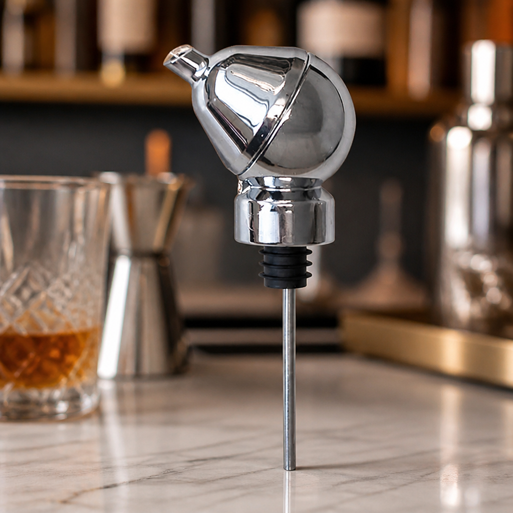 25ml Chrome Plated Commercial Spirit and Juice Pourer