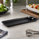Commercial Melamine Tray Black 410x150mm Dishwasher Safe