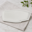 Geometric White Trays 130x60mm for Commercial Food Presentation