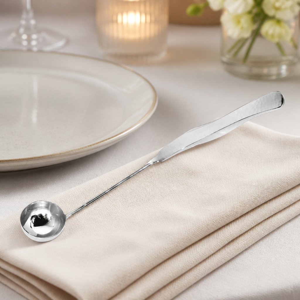 Commercial Hammered Dressing Ladle 12 Inch Serving Utensil