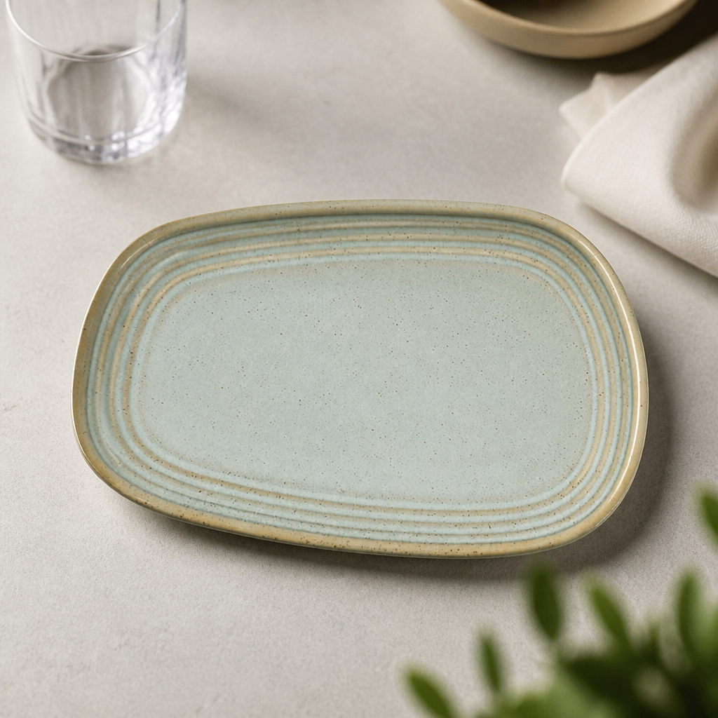 Juniper green 190mm commercial coupe platters microwave safe 12pk