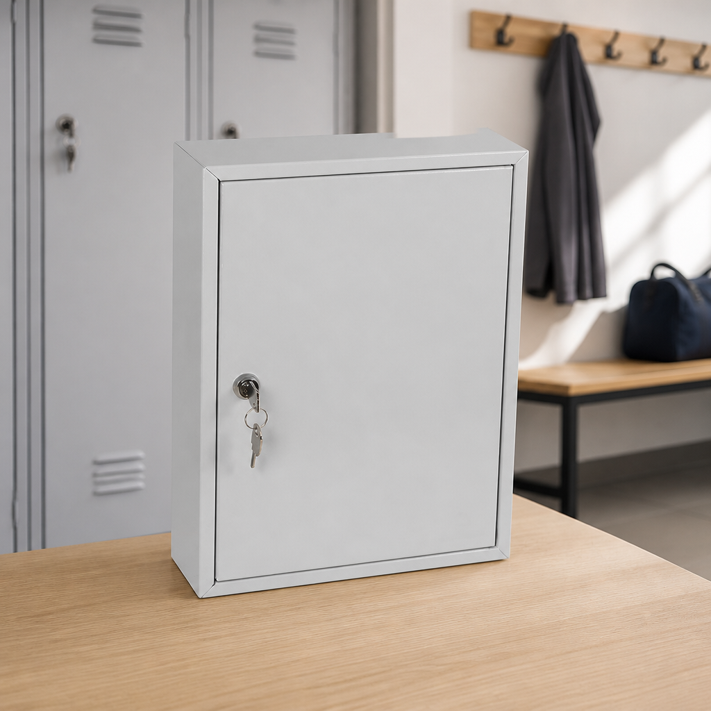 Commercial Key Locking Cabinet for 42 Keys Durable Finish
