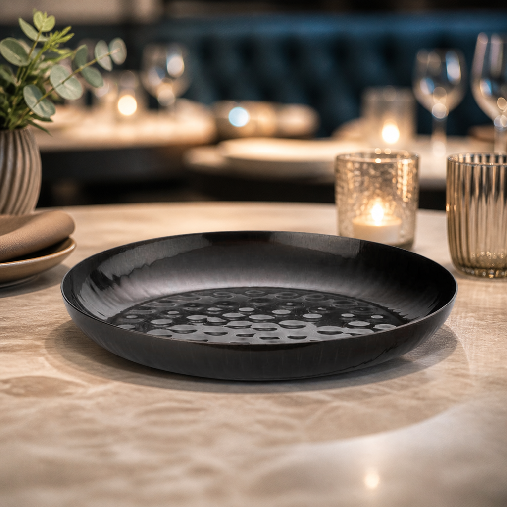 Commercial Seafood Serving Bowl 295mm Vintage Black Finish