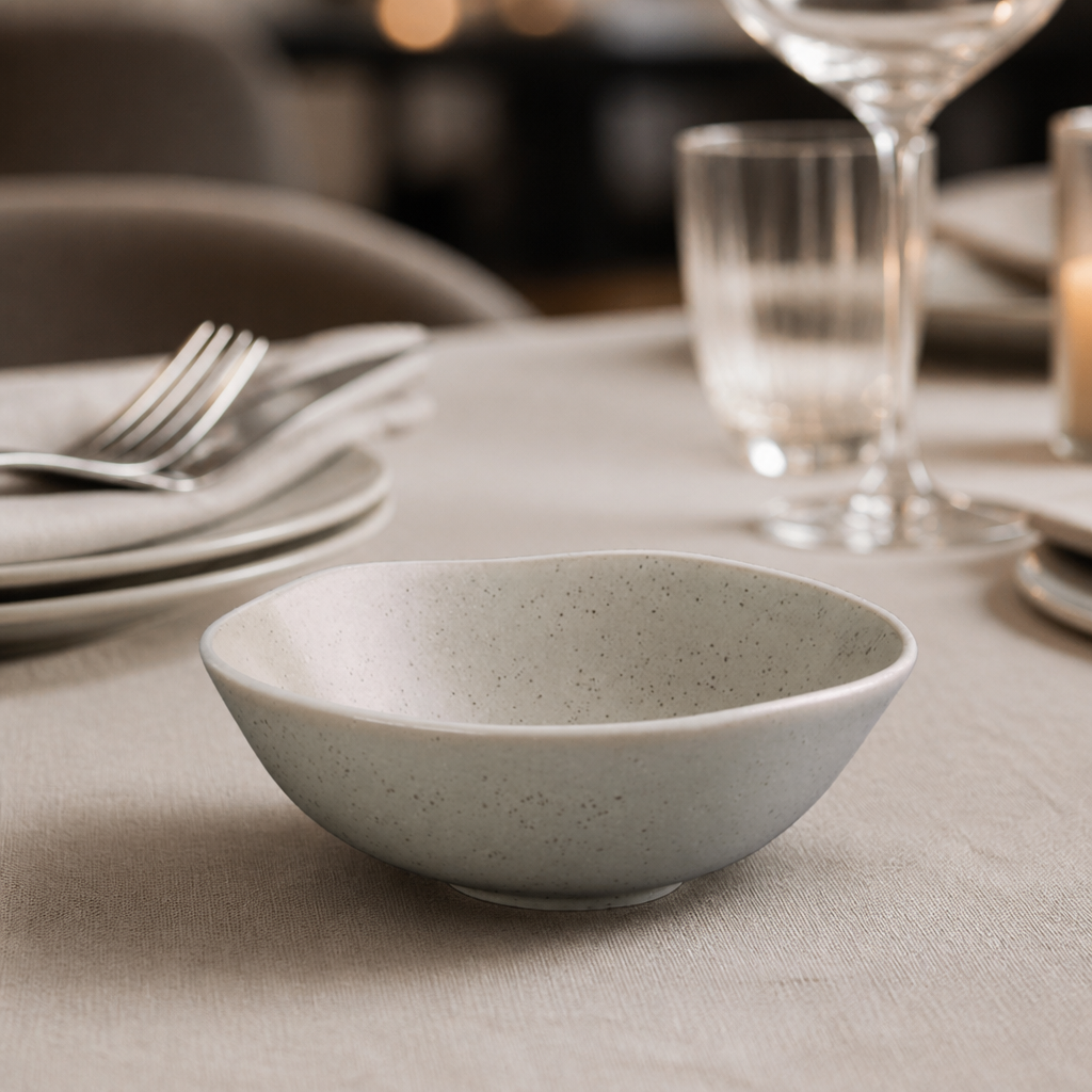 Set of 6 Commercial Salad Bowls 155mm Sandstone