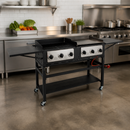 Commercial 6 Burner Combi BBQ Grill and Griddle 17.5kW