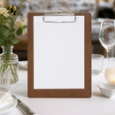 A5 Commercial Wooden Menu Presentation Clipboards 10 Pack