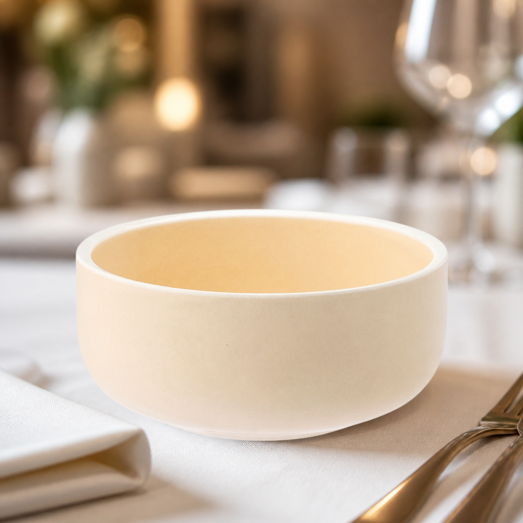 Commercial Vitrified Porcelain Bowls 120mm Vanilla 12 Pack