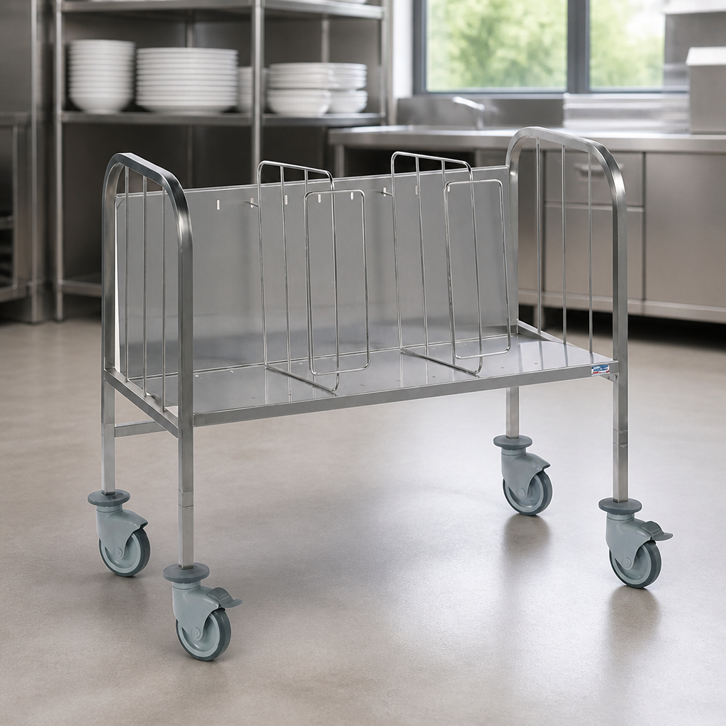 Tall Plate Trolley for 200 Dinner Plates Commercial Catering Equipment