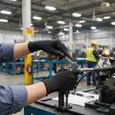 Premium Black PU Palm Coated Nylon Glove for Enhanced Dexterity and Comfort in Tactile Handling Applications
