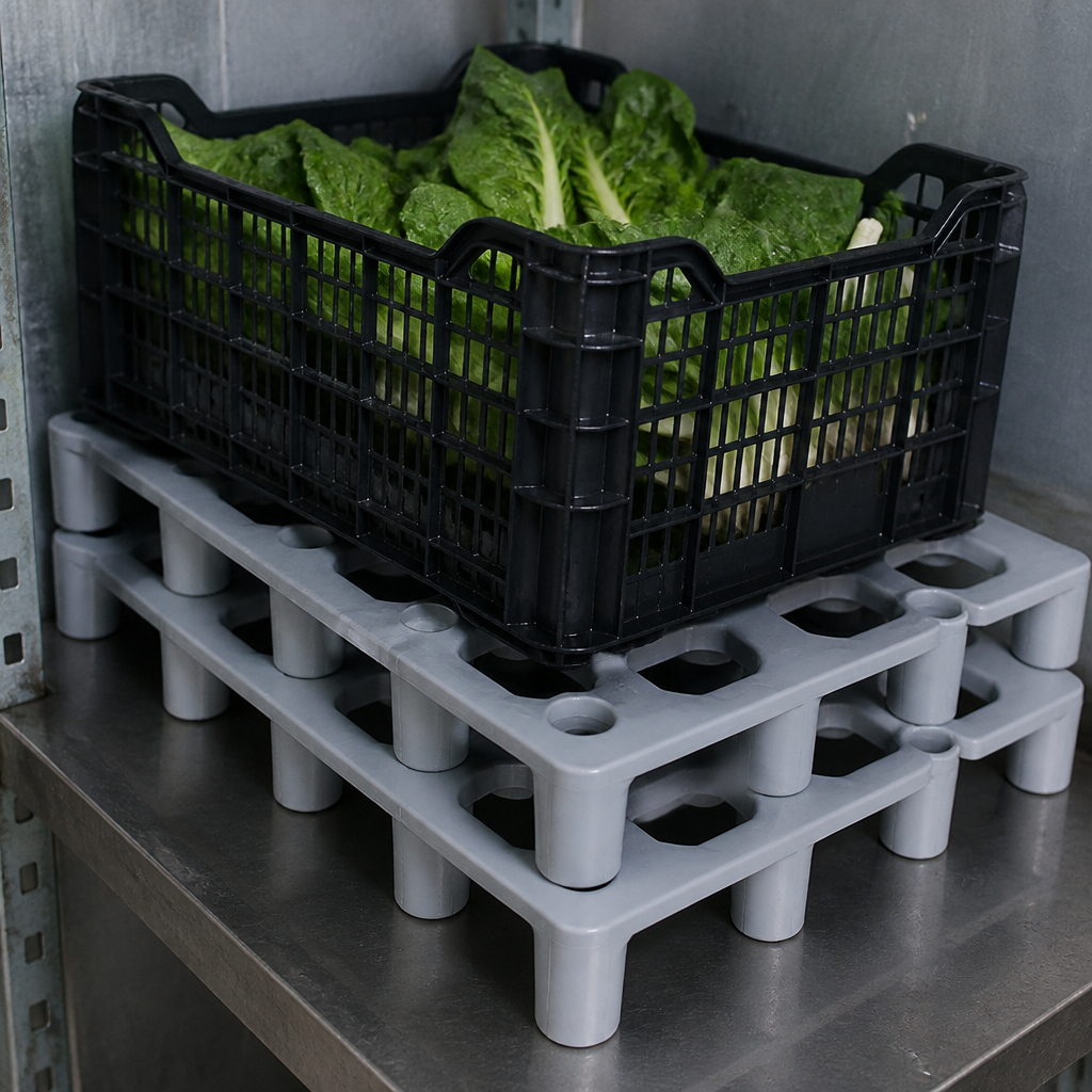 Commercial Plastic Dunnage Floor Rack 1000kg Capacity 2 Pack