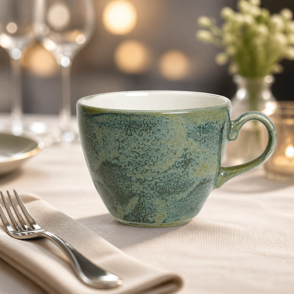 Commercial Jade Cups 227ml Handcrafted 12 Pack