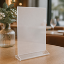 A5 Vertical Perspex Menu Holder for Commercial Use