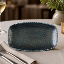 Commercial Oblong Chef's Plates 200mm Blue 12 Pack