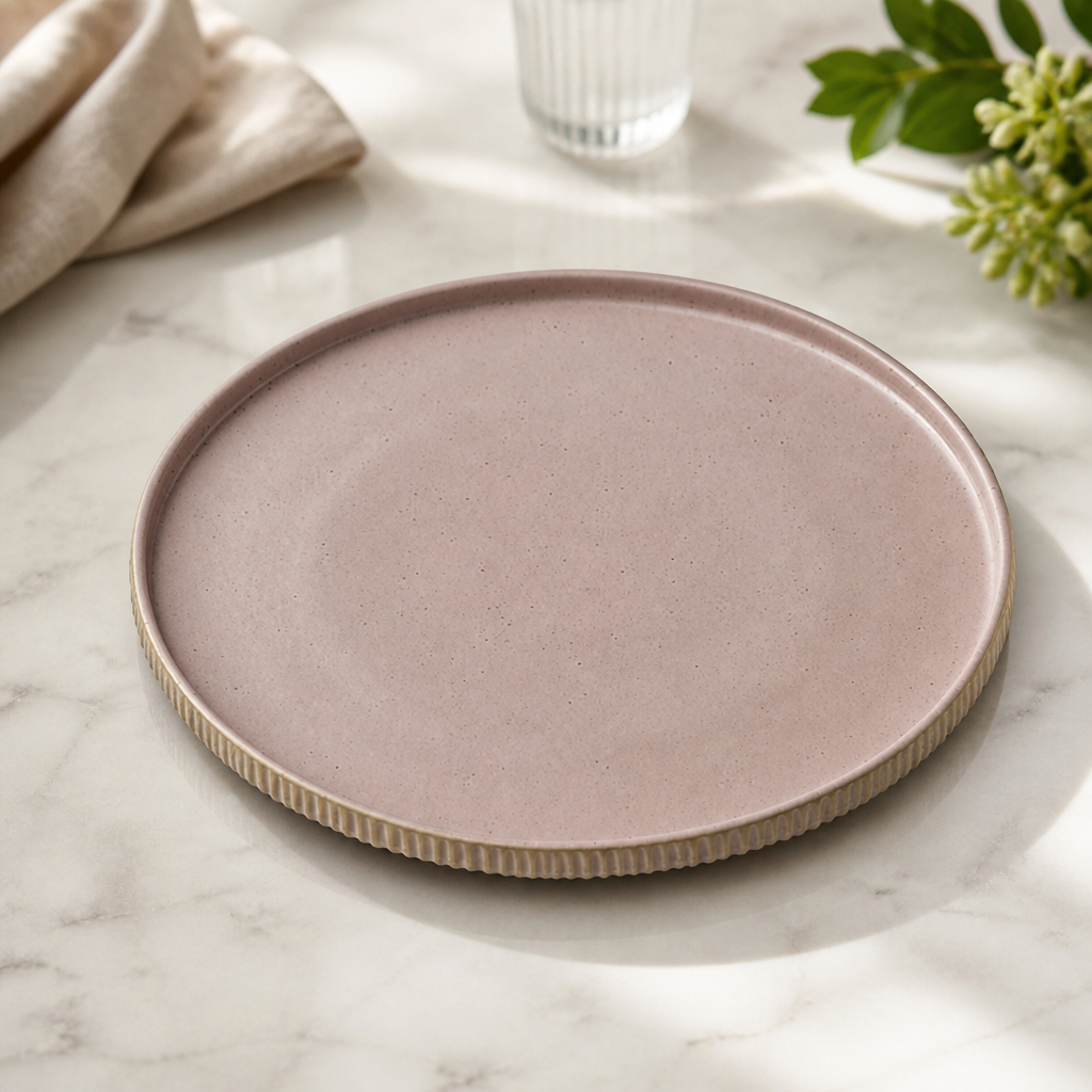 Commercial Stoneware Plates 270mm Rose Color 6 Pack