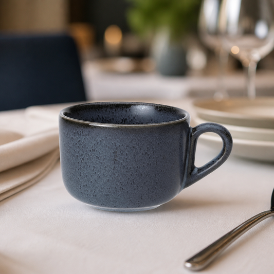 Commercial Coffee Cups 256ml Vitrified China 12 Pack Storm