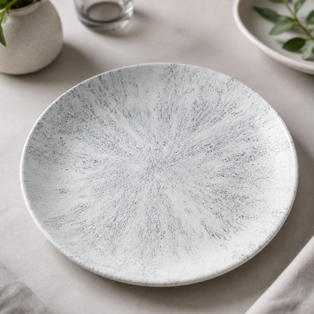 Commercial Coupe Plates 11.25" Pearl Grey Super Vitrified Porcelain