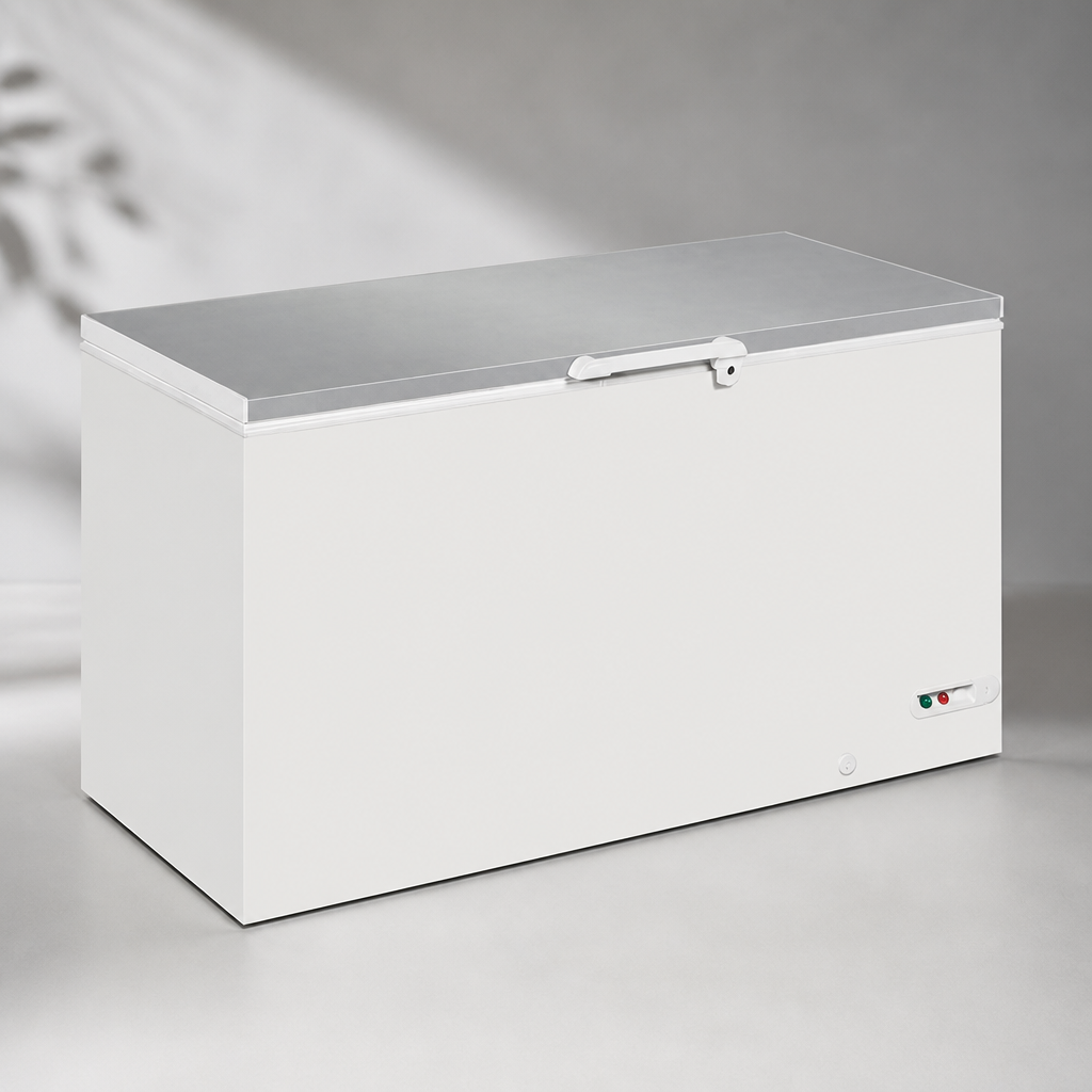504L Commercial Chest Freezer with Lockable Stainless Steel Lid