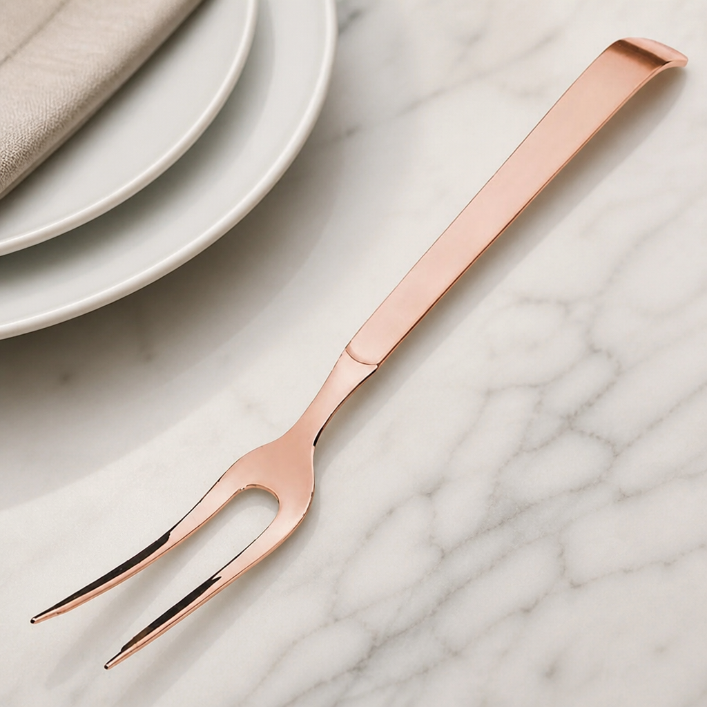 Commercial Meat Serving Forks Set of 6 Copper Finish
