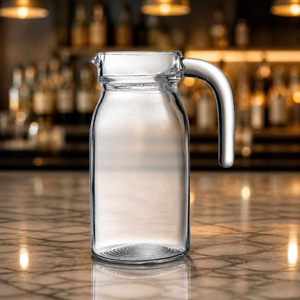Set of 6 Commercial Glass Jugs 750ml for Catering Use