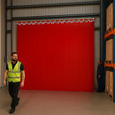 PVC Strip Curtain 400mm – Swivel Hinge, 100% Overlap Linear Metre