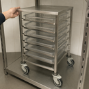 Commercial 7 Level Gastronorm Racking Trolley 1/1GN Stainless Steel