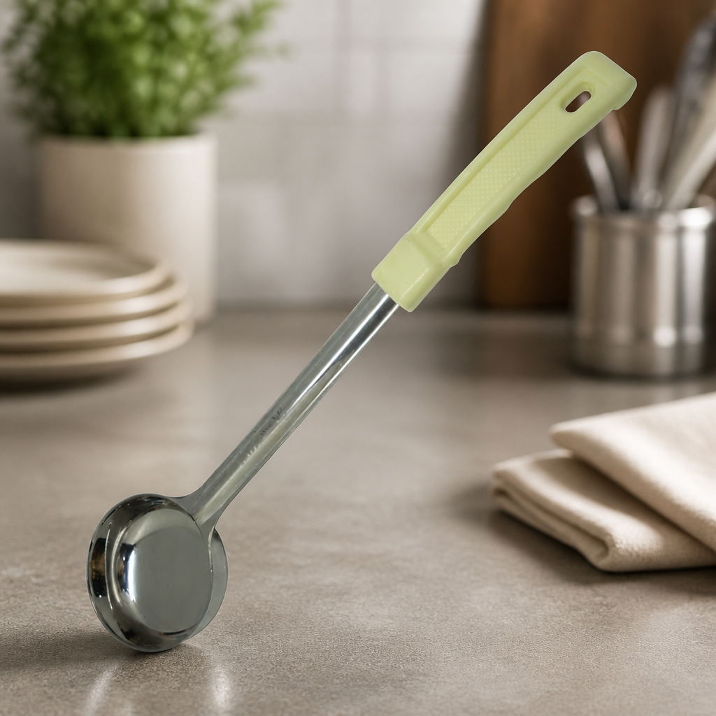 90ml Commercial Beige Solid Spoodle for Accurate Portion Control