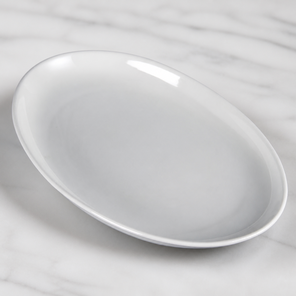 Commercial Whiteware Deep Oval Plates 365mm 2 Pack
