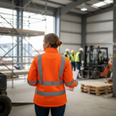 Premium Women's Hi-Vis Softshell Jacket with Fitted Front Zip for Workplace Safety