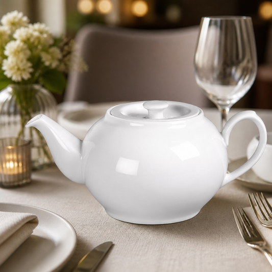 Commercial 1Ltr porcelain teapot for catering and events