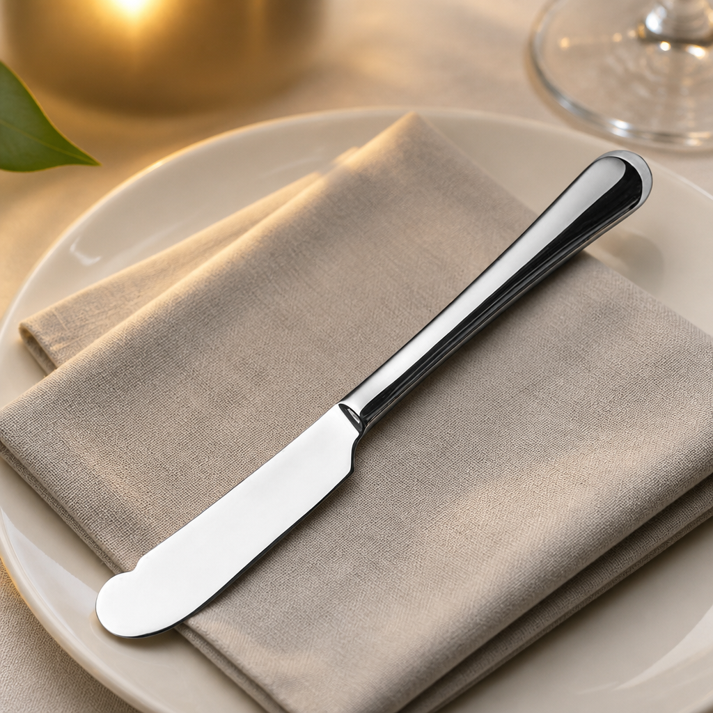Pack of 12 corrosion resistant commercial butter knives 178mm