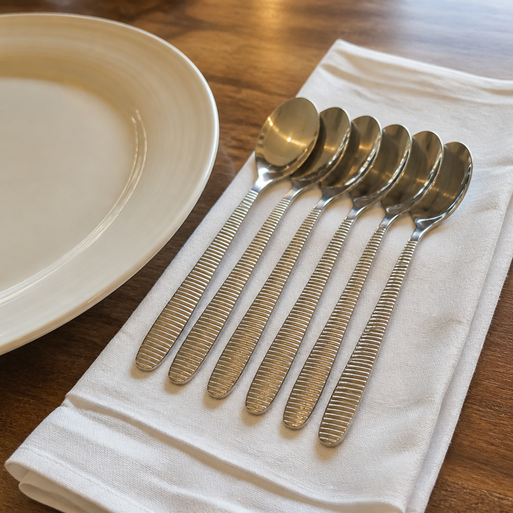 Commercial Bamboo Dessert Spoons 12 Pack for Catering Use