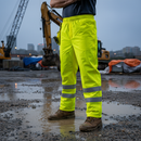 Premium High Visibility Waterproof Safety Trousers with Reflective Bands for Enhanced Visibility and Comfort in Various Conditions