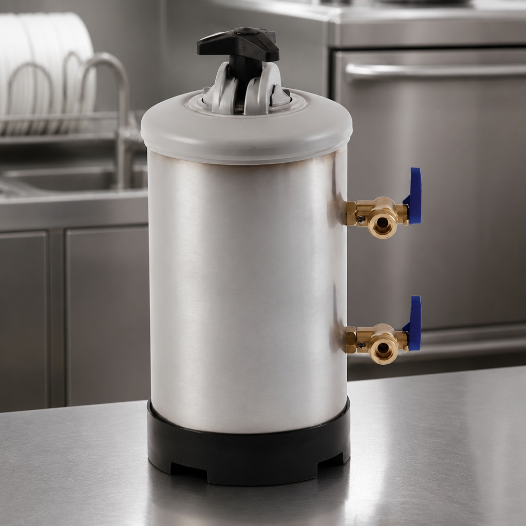 8 Litre Manual Water Softener for Commercial Dishwashers