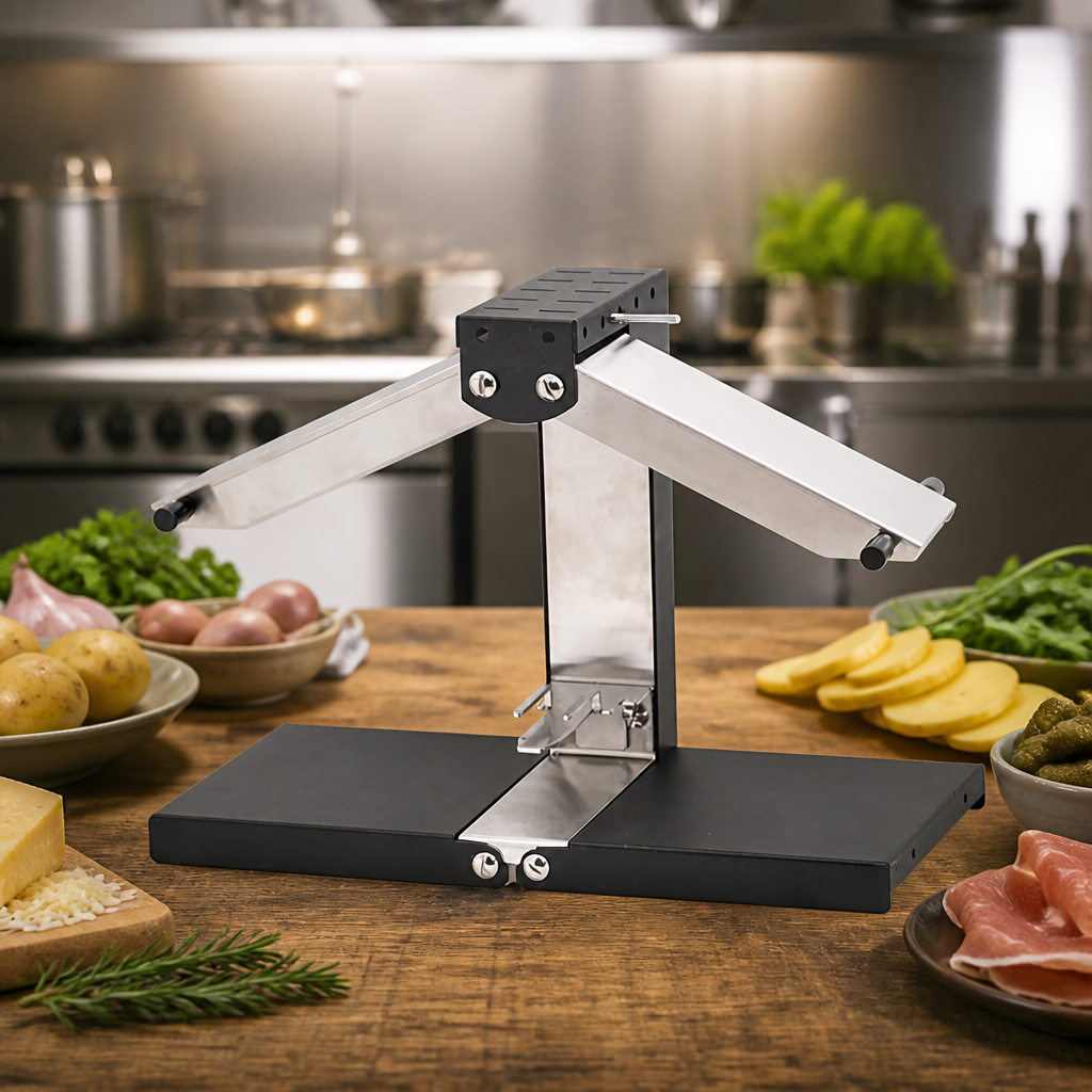 Commercial Raclette Cheese Melter Adjustable 850W 1/4 to 1/6 Wheel
