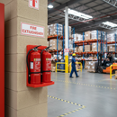 Heavy Duty Double Fire Extinguisher Stand - Polyethylene Construction, Accommodates 2 Extinguishers, Ideal for Open Plan Areas