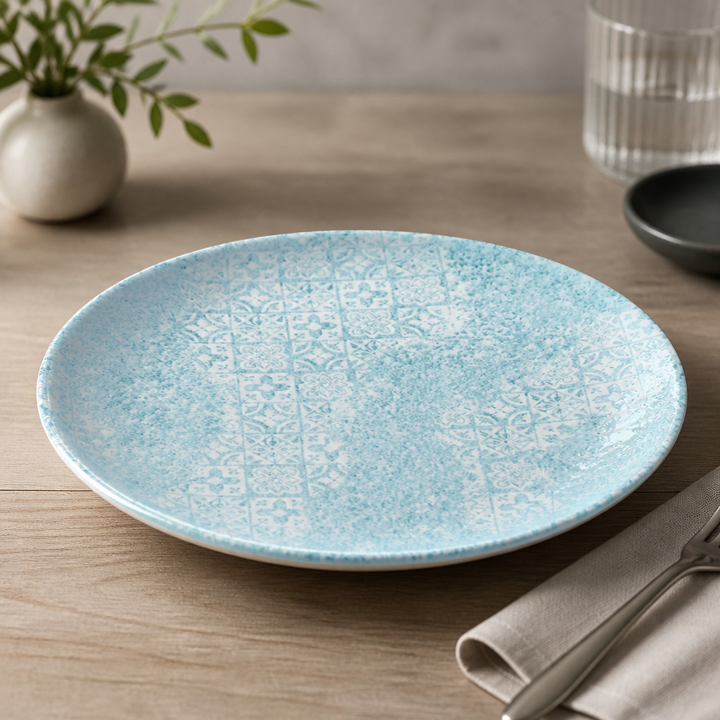 Commercial Aquamarine Coupe Plates 217mm - 12 Pack