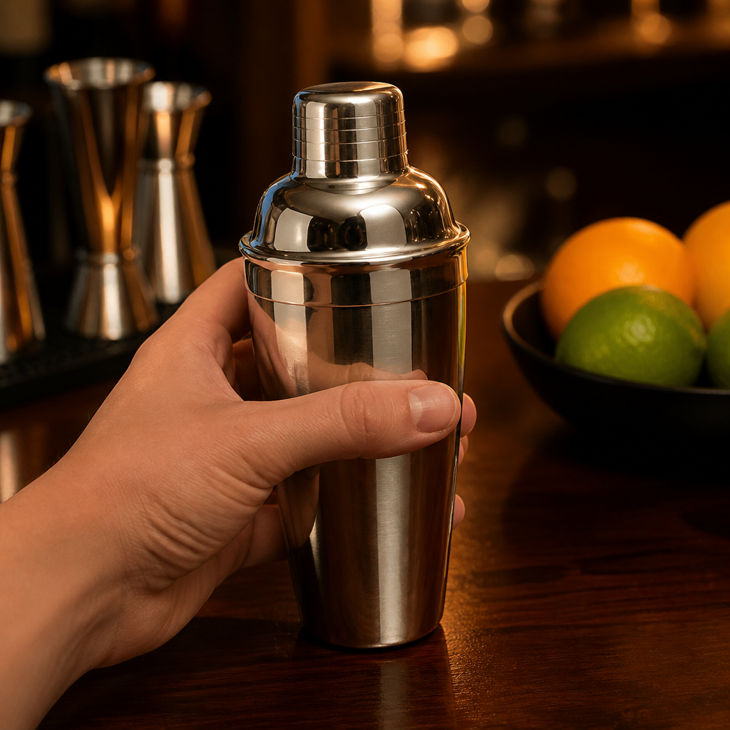 8oz Deluxe Stainless Steel Cocktail Shaker for bartenders