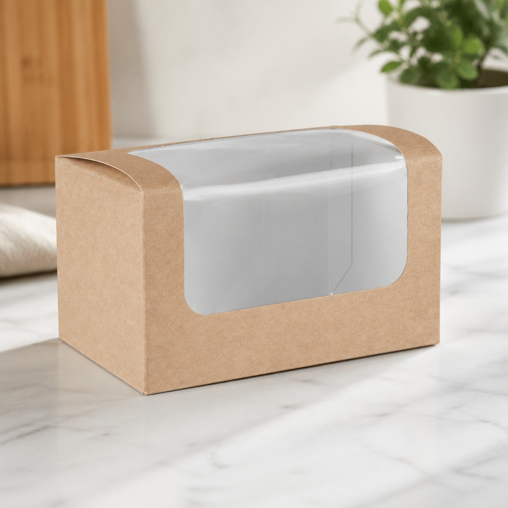 Compostable Kraft Sandwich Packs 500 Pack Takeaway Containers
