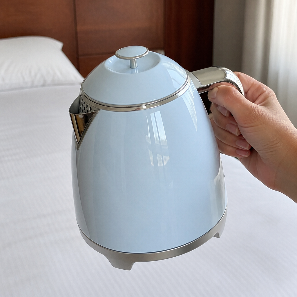 800ml Commercial Mini Kettle in Pastel Blue Double Wall Design
