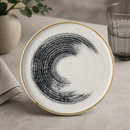 Commercial Walled Plates 260mm Black - 6 Pack Eco Glaze