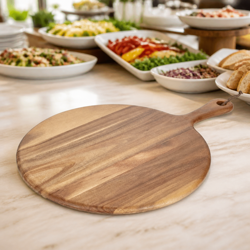 Acacia Wood Round Pizza Paddle Board 355mm