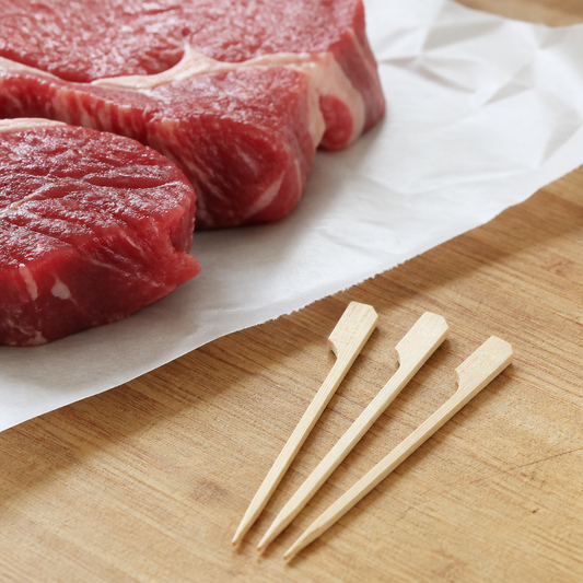 Biodegradable Bamboo Steak Markers for Commercial Use 100 Pack