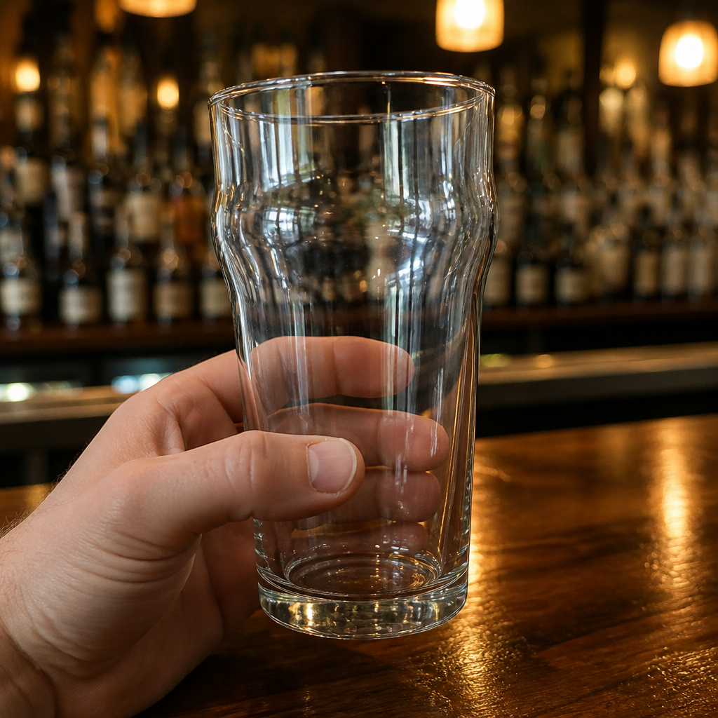 570ml commercial pint glasses - 48 pack nucleated beer glasses