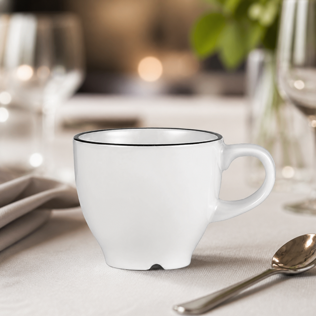Commercial 82ml Espresso Cups 24 Pack Fine China Mono Collection