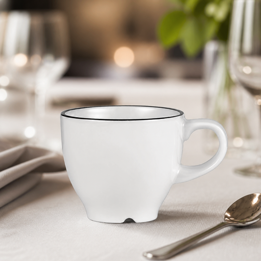 Commercial 82ml Espresso Cups 24 Pack Fine China Mono Collection