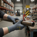 Premium Nitrile Protective Gloves for Mechanical Applications - Pack of 6 Pairs with Excellent Grip and Comfort