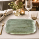 Commercial Stonecast Oblong Plates 343x235mm Burnished Green