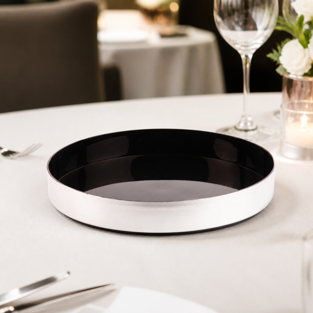 Commercial Non-Slip Aluminium Drinks Tray 330mm Silver