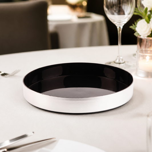 Commercial Non-Slip Aluminium Drinks Tray 330mm Silver