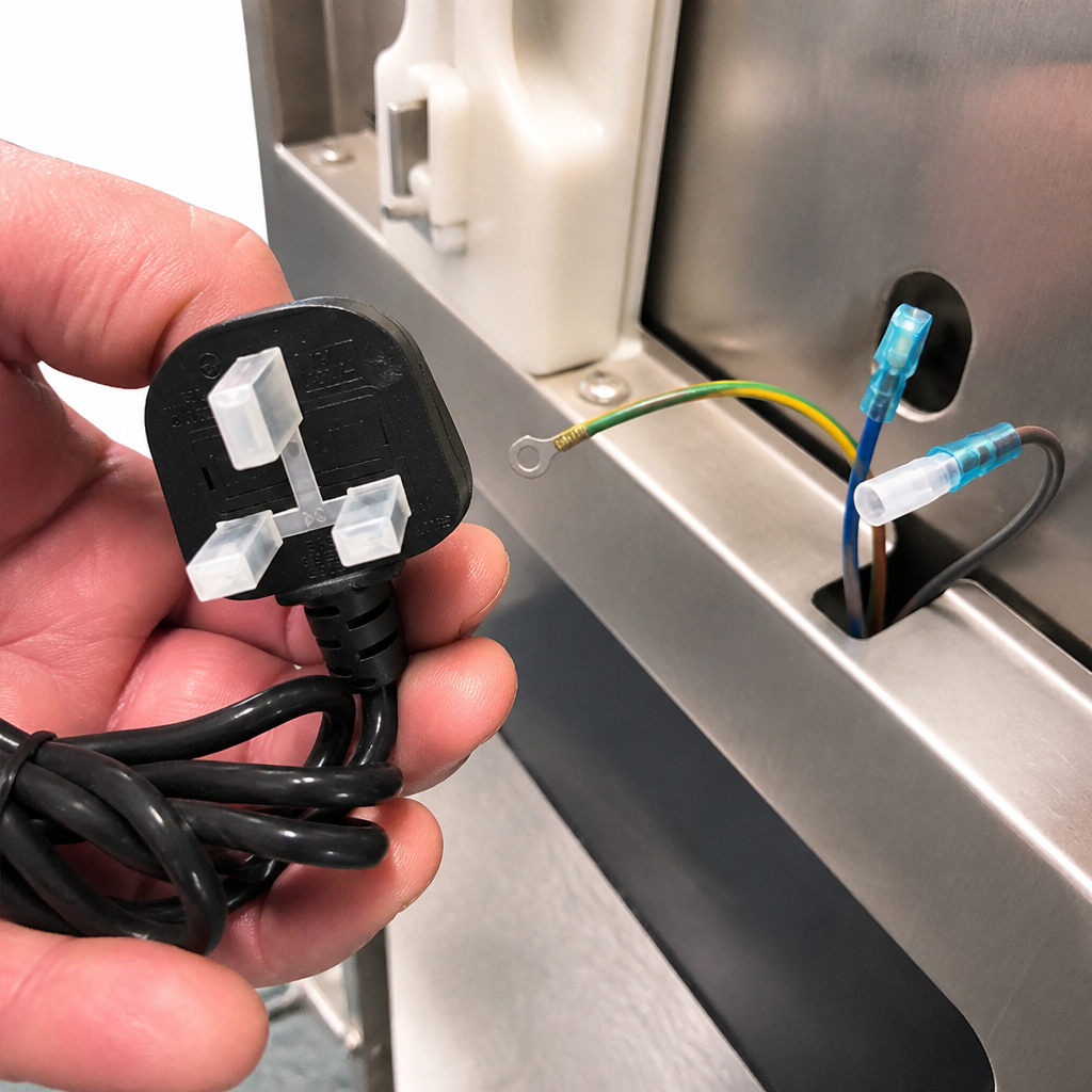 Genuine replacement power cord for commercial ice cream makers